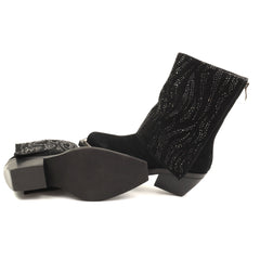 Alma En Pena Ghete ciocate dama I250964 negru velur ID4976-NGV