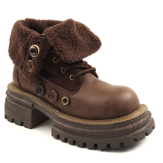 Feeling Ghete dama piele naturala 8808 BROWN ID4996-BRN