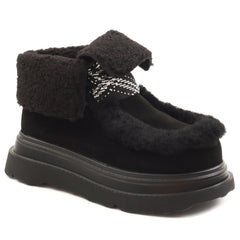 Feeling Ghete dama piele naturala M821 BLACK ID5002-BLK