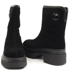 Goretti Ghete dama D106 F9998 C8101 negru velur ID5048-NGV