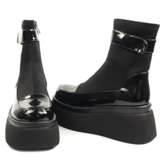 Anna Viotti Ghete dama D106 F8365 C5966 negru lac ID5052-NGL