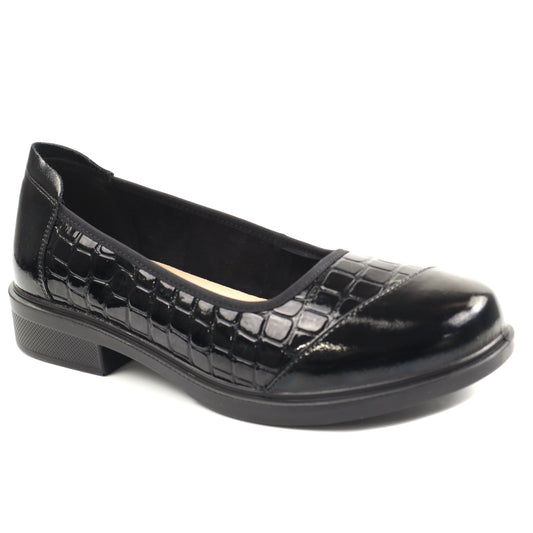 Pass Collection Pantofi dama X4X470007A 01 O negru croco lac ID5105-NGCRL