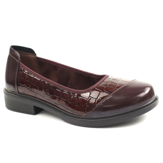 Pass Collection Pantofi dama X4X470007B 23 O bordo croco lac ID5106-BCRL