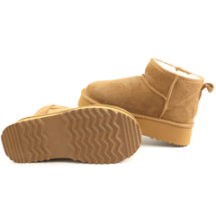 Anna Viotti Ghete dama Water Resistant, stil UGG D113 MORES DB MINI camel velur ID5140-CMLV