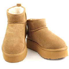 Anna Viotti Ghete dama Water Resistant, stil UGG D113 MORES DB MINI camel velur ID5140-CMLV