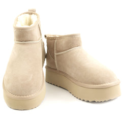 Anna Viotti Ghete dama Water Resistant, stil UGG D113 MORES DB MINI gri velur ID5140-GRIV