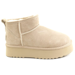 Anna Viotti Ghete dama Water Resistant, stil UGG D113 MORES DB MINI gri velur ID5140-GRIV