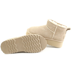 Anna Viotti Ghete dama Water Resistant, stil UGG D113 MORES DB MINI gri velur ID5140-GRIV