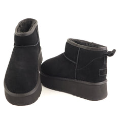 Anna Viotti Ghete dama Water Resistant, stil UGG D113 MORES DB MINI negru velur ID5140-NGV
