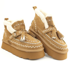 O-JOO Ghete dama stil UGG OL52505A TOBACCO ID5147-TOBA