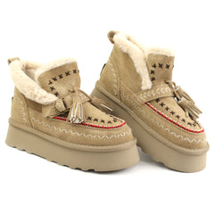 O-JOO Ghete dama stil UGG OL52505A TAUPE ID5147-TPE