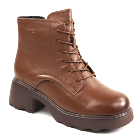 Formazione Ghete dama piele naturala 5008 BROWN ID5159-BRN