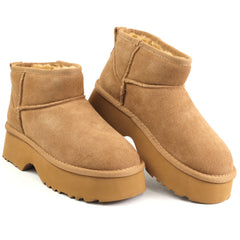 Energy Ghete dama stil UGG I1274 camel velur ID5211-CMLV
