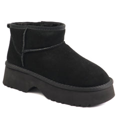 Energy Ghete dama stil UGG I1274 negru velur ID5211-NGV