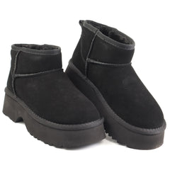 Energy Ghete dama stil UGG I1274 negru velur ID5211-NGV