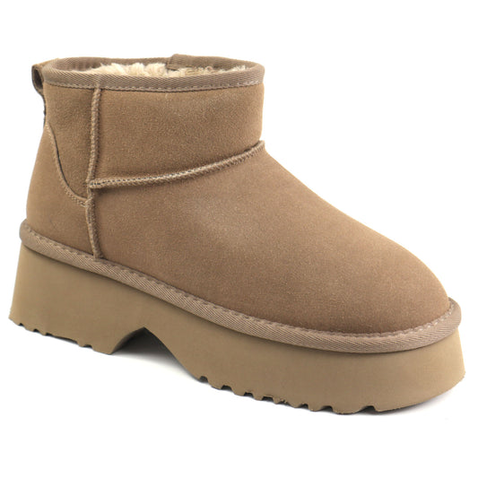 Energy Ghete dama stil UGG I1274 taupe velur ID5211-TPEV