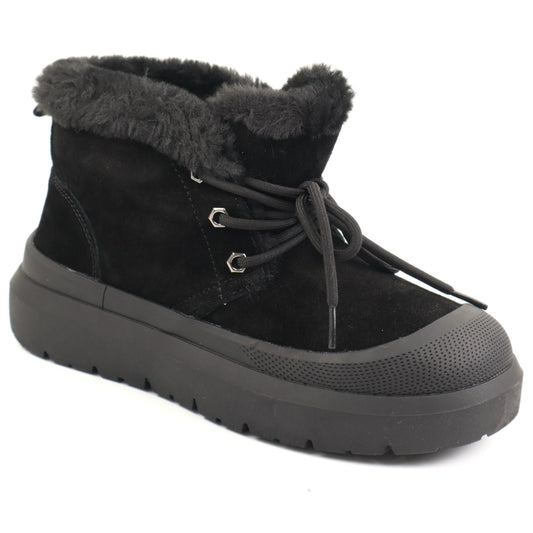 Energy Ghete dama stil UGG I1400 negru velur ID5212-NGV
