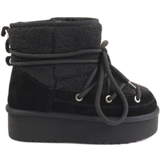 Energy Ghete dama ghete dama Hugh Platform stil INUIKII I1265 negru velur ID5213-NGV