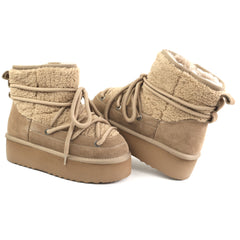 Energy Ghete dama ghete dama Hugh Platform stil INUIKII I1265 taupe velur ID5213-TPEV