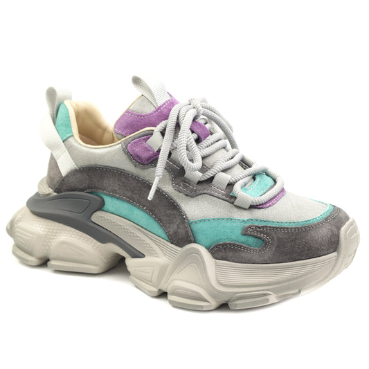 Franco Gerardo Pantofi dama Y5758 2 GREEN/PURPLE ID5327-GRPUR