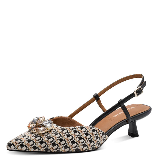 Tamaris Pantofi dama eleganti 1 29512 46 BLACK/COMBINATION ID5332-BKCOMB