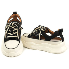 Franco Gerardo Pantofi dama decupati piele naturala 208 BLACK ID5375-BLK