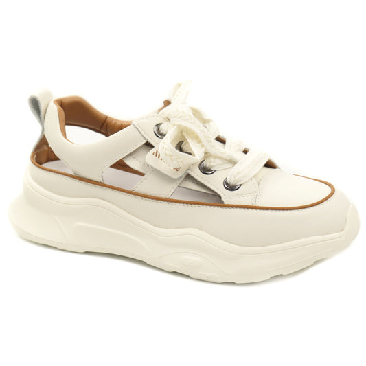 Franco Gerardo Pantofi dama decupati piele naturala 208 WHITE ID5375-WHT