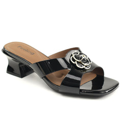 Feeling Papuci dama piele naturala 31080 BLACK ID5399-BLK