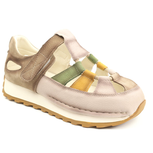 Formazione Pantofi dama primavara piele naturala KM9207 kaki ID5414-KAKI