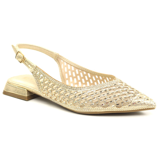 Menbur Pantofi dama decupati AM72300 auriu ID5420-AU