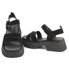 Anna Viotti Sandale dama piele naturala D113 OWS003 1BLACK BLACK ID5429-BLK