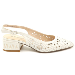 Anna Viotti Pantofi dama decupati piele naturala D106 QH3A236 GW1068V WHITE ID5431-WHT