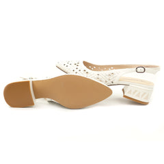 Anna Viotti Pantofi dama decupati piele naturala D106 QH3A236 GW1068V WHITE ID5431-WHT