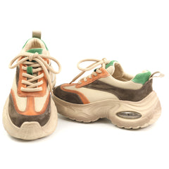 Franco Gerardo Pantofi dama piele naturala HY2158 ORANGE/GREEN ID5461-ORGR