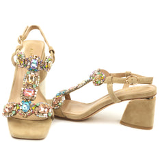 Alma En Pena Sandale dama piele naturala V263050 bej velur ID5464-BJV