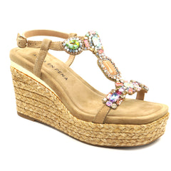 Alma En Pena Sandale dama piele naturala V265506 bej velur ID5465-BJV