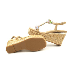 Alma En Pena Sandale dama piele naturala V265506 bej velur ID5465-BJV