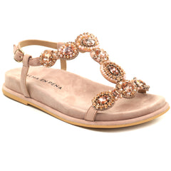 Alma En Pena Sandale dama piele naturala V267106 roz velur ID5466-ROZV