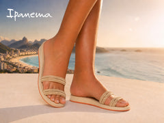 Ipanema Papuci dama GLOW SLIDE 27400 BR777 BEIGE/GOLD/ORANGE ID5478-BEGLOR