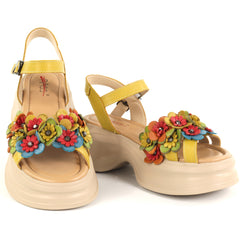 Pass Collection Sandale dama piele naturala 3OLY80012B 08 N galben ID5491-GLB