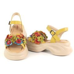 Pass Collection Sandale dama piele naturala 3OLY80012B 08 N galben ID5491-GLB