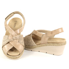 Suave Sandale dama piele naturala SU22008VJT VENICE 03 N bej ID5493-BEJ