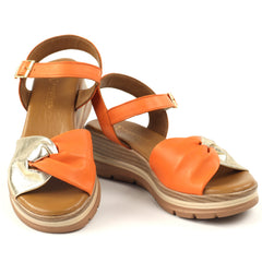 Anna Viotti Sandale dama piele naturala D22 S571 orange ID5500-ORG