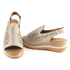 Anna Viotti Sandale dama piele naturala D22 S643 BEIGE ID5503-BEIGE