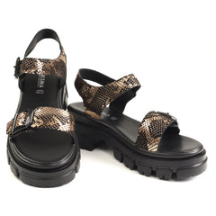 Karisma Sandale dama piele naturala V4VA60002C O7 I BLACK/GOLD ID5509-BKGD