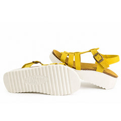 Plakton Sandale dama piele naturala 336444 galben ID5514-GLB