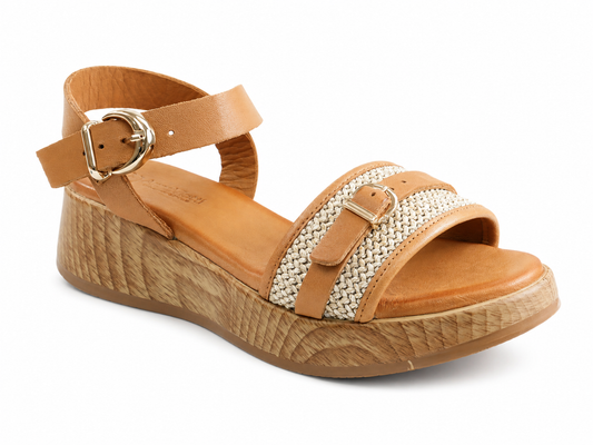 Anna Viotti Sandale dama piele naturala D58 3015 cognac ID5517-CGN