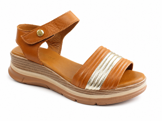 Anna Viotti Sandale dama piele naturala D22 S629 cognac ID5518-CGN