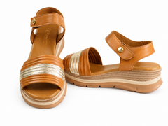 Anna Viotti Sandale dama piele naturala D22 S629 cognac ID5518-CGN