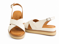 Anna Viotti Sandale dama piele naturala D58 66349 CREAM ID5521-CREAM